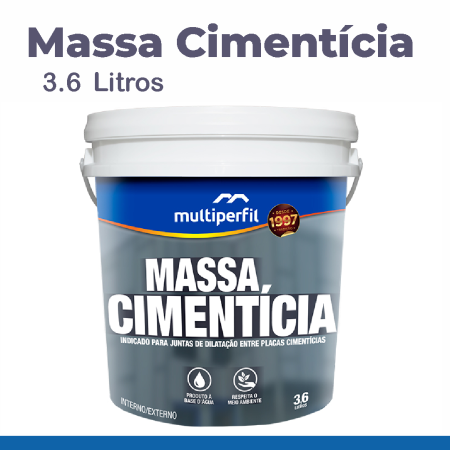 MASSA CIMENTÍCIA MULTIPERFIL 3.6 LITROS - Nono do Gesso | Para Juntas de Dilatação em Placas Cimentícias, Uso Interno e Externo
