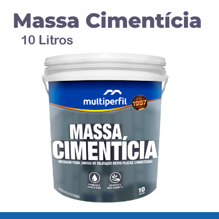 MASSA CIMENTÍCIA MULTIPERFIL 10 LITROS - Nono do Gesso | Alto Rendimento para Tratamento de Juntas em Placas Cimentícias