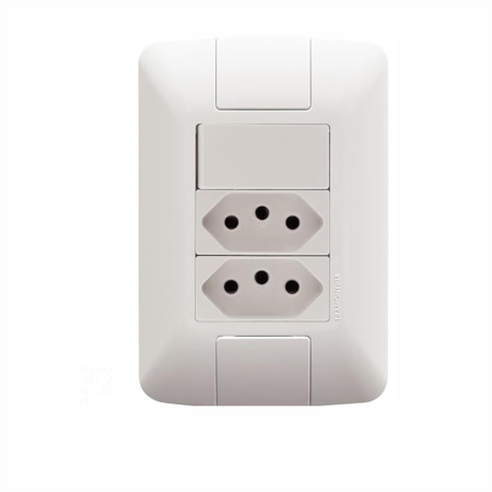 Enviado em: CONJUNTO 2 TOMADAS 20A + INTERRUPTOR SIMPLES (4x2) TRAMONTINA - Nono do Gesso | Alta Potência e Versatilidade em Drywall