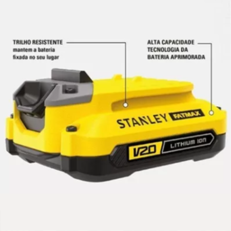 BATERIA STANLEY FATMAX V20 (Lítio) - Nono do Gesso | Mais Autonomia para Ferramentas Sem Fio