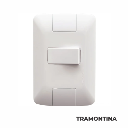 CONJUNTO INTERRUPTOR SIMPLES (4x2) TRAMONTINA ARIA - Nono do Gesso | Acionamento de Luz Padrão e Design Elegante