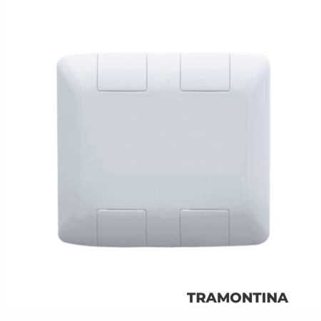 PLACA CEGA 4x4 TRAMONTINA ARIA/LIZ - Nono do Gesso | Acabamento Estético e Proteção para Caixas de Passagem em Drywall