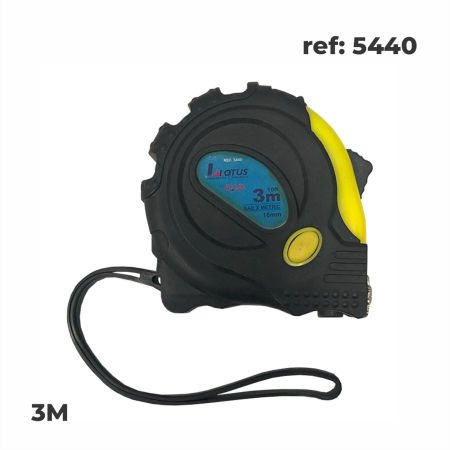 TRENA DE MEDIÇÃO 3 METROS x 16MM LOTUS PLUS - Nono do Gesso | Compacta e Essencial para Medidas Rápidas em Drywall