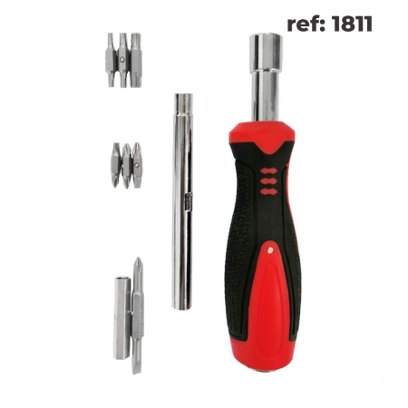 CHAVE DE FENDA CATRACA C/ BITS - Nono do Gesso | Kit Multifuncional para Montagem e Ajustes