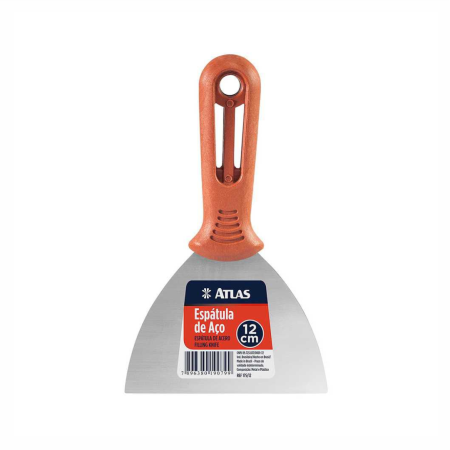 ESPÁTULA DE AÇO 12 CM ATLAS - Nono do Gesso | Ideal para Aplicação de Massa Corrida e Acabamento em Drywall