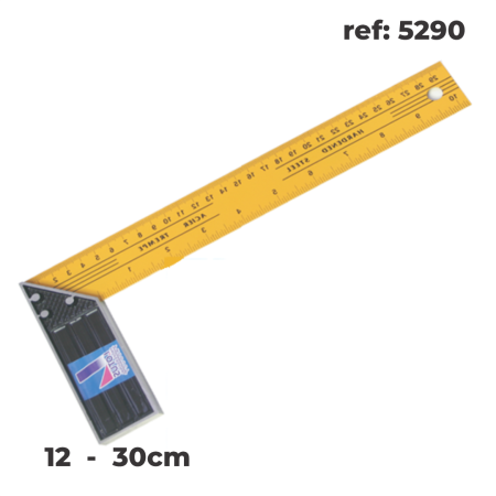 ESQUADRO COMBINADO (12" / 30CM) - Nono do Gesso | Medição de Ângulos 90° e 45°, Nível e Marcação Precisa