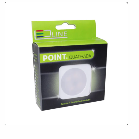 SPOT LUMINÁRIA LED POINT QUADRADA EMBUTIR - Nono do Gesso | Design Discreto e Luz Quente Aconchegante para Drywall