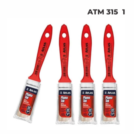 PINCEIS ATLAS PLUMA TEK 1" (ATM 315) - Nono do Gesso | Máxima Precisão para Detalhes Finos e Alto Rendimento