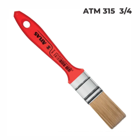 PINCEL ATLAS 3/4" (ATM 315) - Nono do Gesso | Ideal para Reparos, Retoques e Acabamento de Mínimo Detalhe