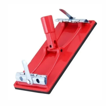 SUPORTE DE LIXA ARTICULADO PROFISSIONAL - Nono do Gesso | Base Rígida com Presilhas para Lixamento Rápido de Juntas Drywall
