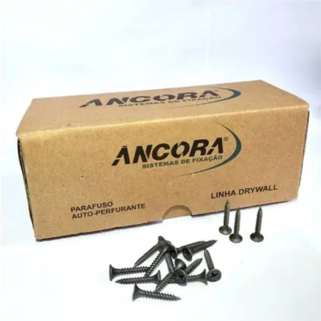 CAIXA PARAFUSO AUTOPERFURANTE ÂNCORA - Nono do Gesso | Linha Drywall, Fixação Rápida e Segura sem Pré-furo